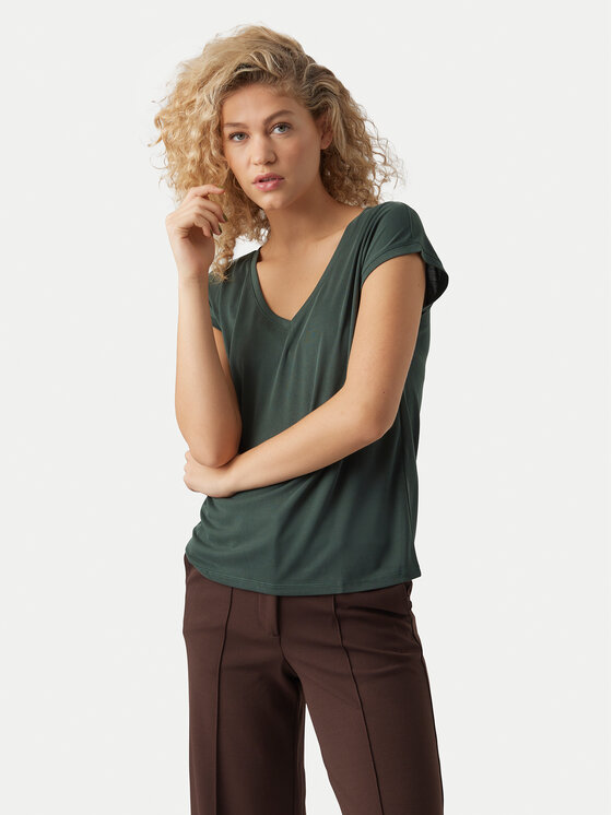Vero Moda Vero Moda Футболка Filli 10247666 Зелений Regular Fit