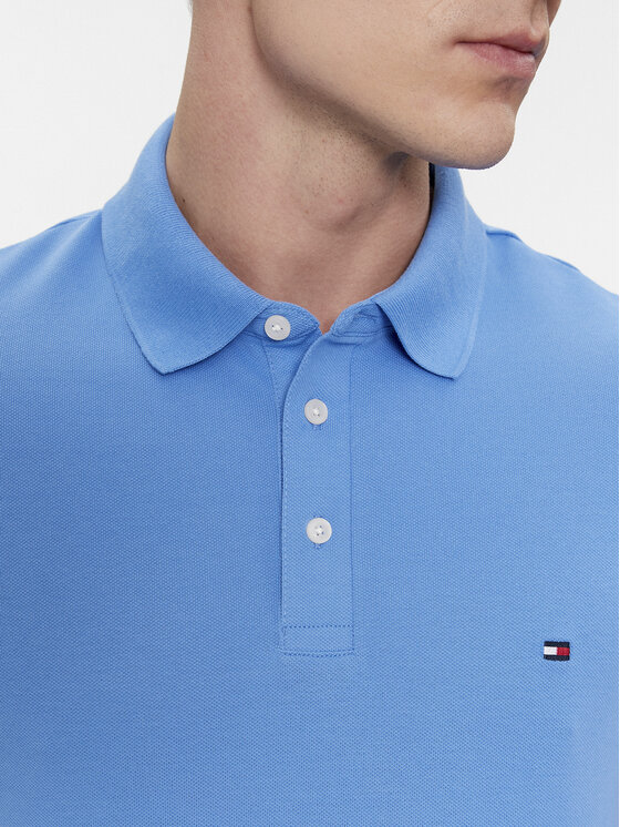 Tommy Hilfiger Tommy Hilfiger Polo majica 1985 MW0MW17771 Modra Slim Fit