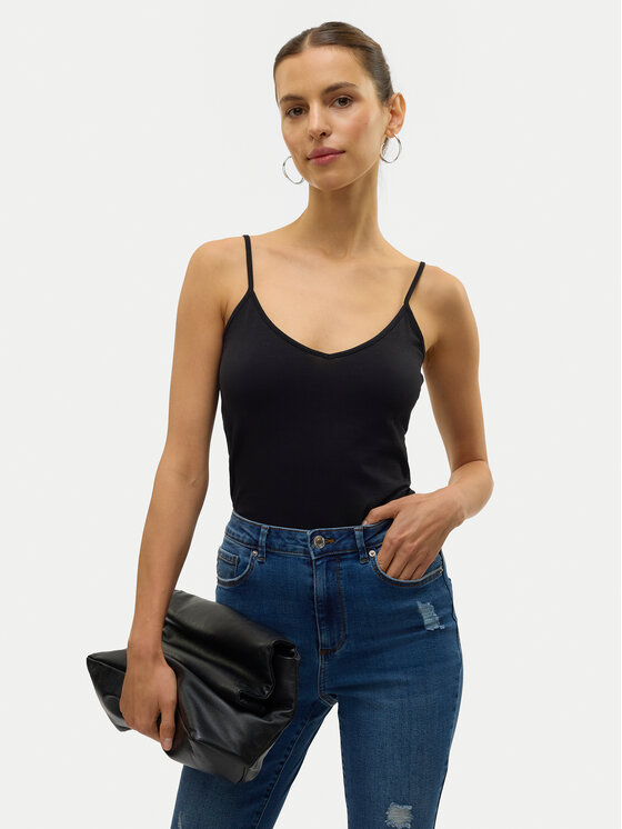 Vero Moda Vero Moda Marškinėliai My Soft 10152911 Juoda Regular Fit