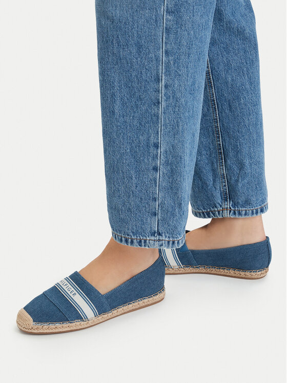 Tommy Hilfiger Espadrilles Tommy Hilfiger Hilfiger Webbing Espadrille FW0FW09334 Kék