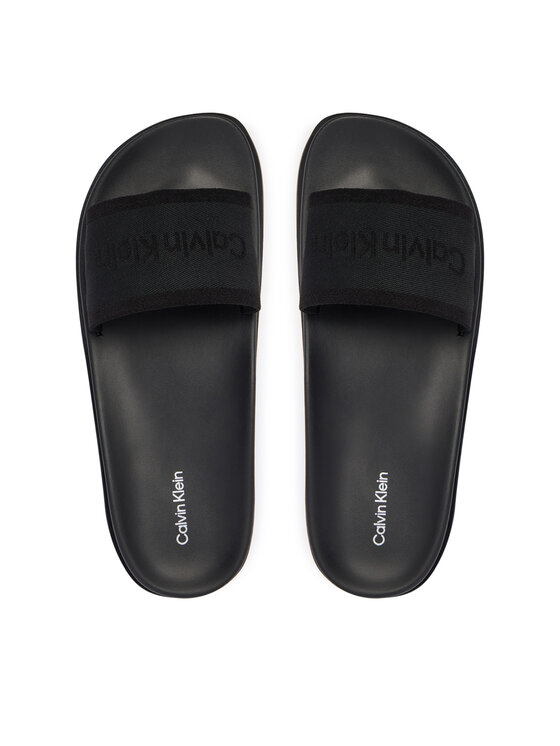 Calvin Klein Natikači Calvin Klein City Sandal Mule Webbing HW0HW02887 Črna