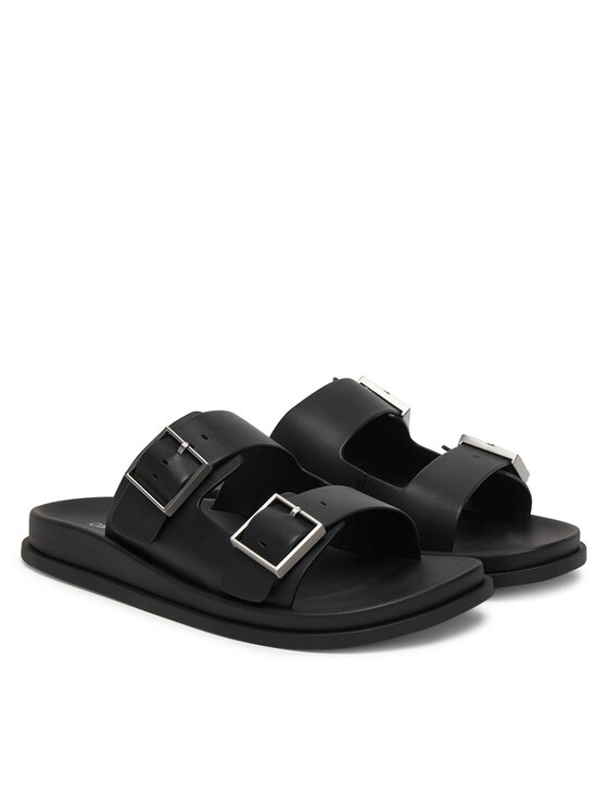 Calvin Klein Chanclas Calvin Klein City Sandal Buckle Lth HW0HW02885 Negro