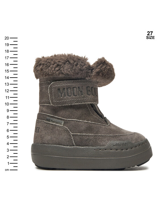 Moon Boot Škornji za sneg Moon Boot Junior Park Dtrap Boot Suede 80D3440040 Siva