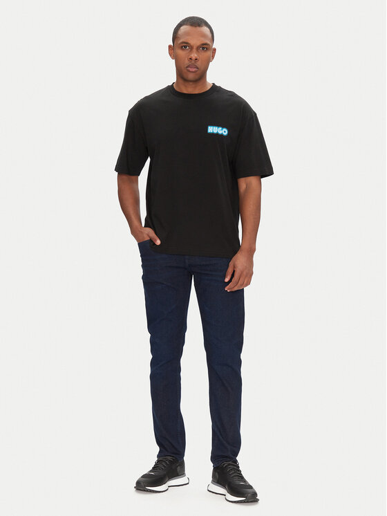 HUGO HUGO Футболка Duwood 50538512 Чорний Relaxed Fit