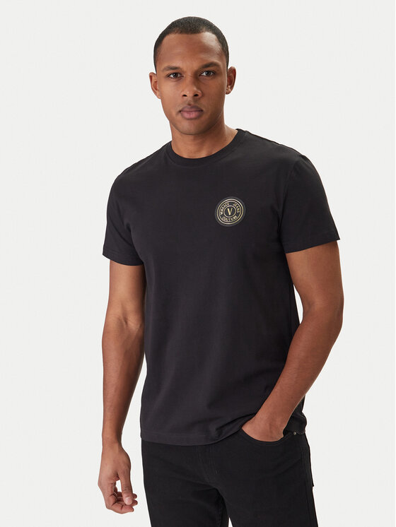 Versace Jeans Couture Versace Jeans Couture Camiseta 80GAHT03 CJ00T Negro Regular Fit