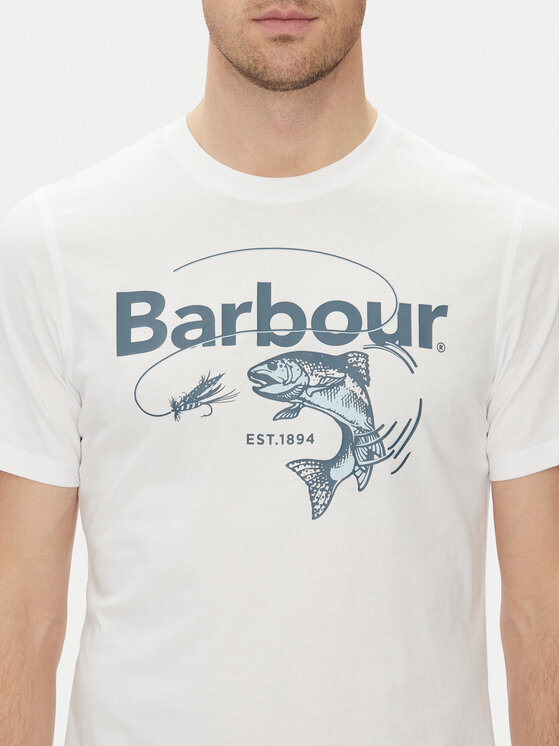 Barbour Barbour Футболка Lydd MTS1396WH11 Білий Tailored Fit