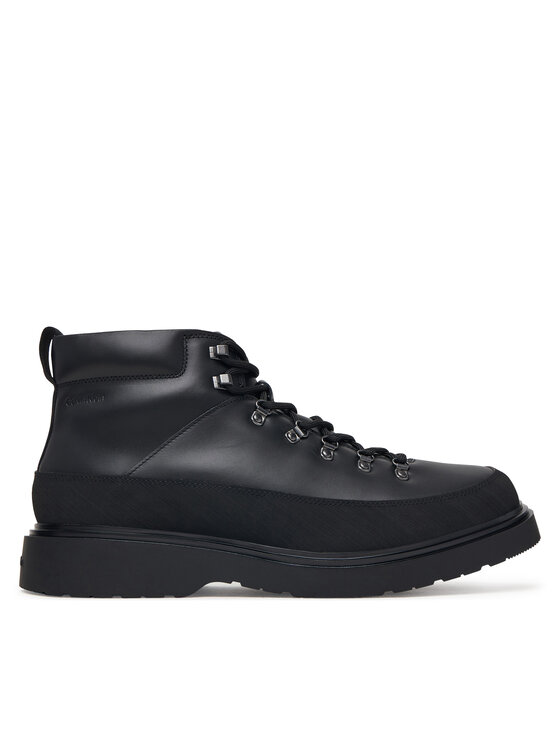 Calvin Klein Зимни обувки Calvin Klein Combat Mid Hiking Boot Lth Wl HM0HM02357 Черен