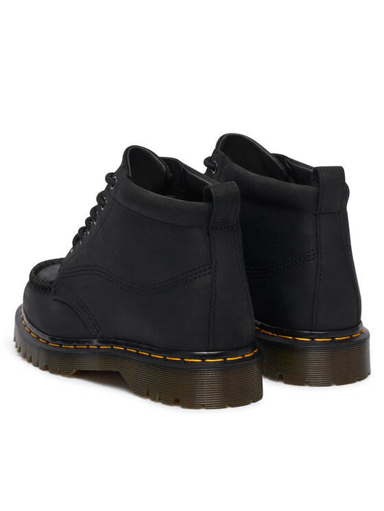 Dr. Martens Trzewiki Dr. Martens Lowell Chukka 6 Eye Crazy Horse DM43680001 Czarny