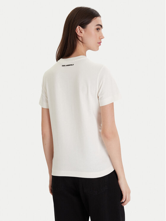 KARL LAGERFELD KARL LAGERFELD T-shirt A1W17126 Écru Regular Fit