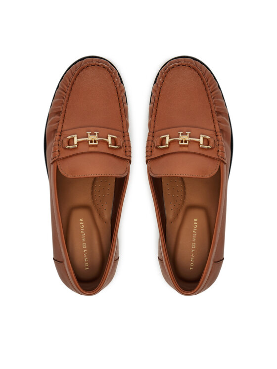 Tommy Hilfiger Mokasīni Tommy Hilfiger Soft Leather Horsebit Loafer FW0FW08414 Oranžs