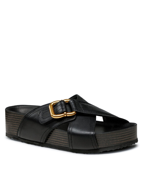 GINO ROSSI Klapki Gino Rossi 22SS40 Czarny