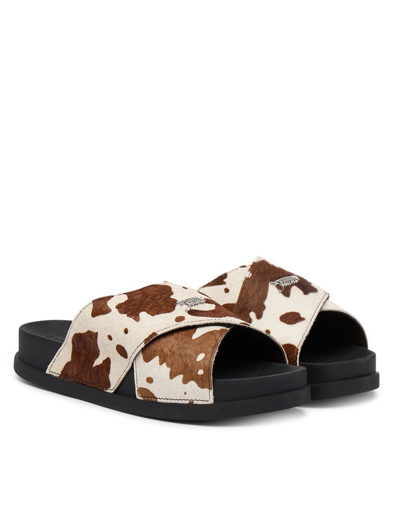 Tommy Jeans Şlapi Tommy Jeans Tjw Comfort Slides Calf Hair EN0EN02941 Colorat