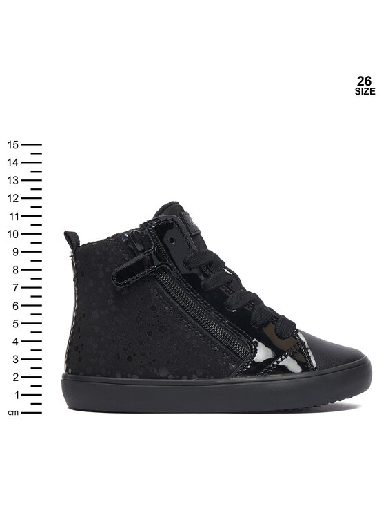 Geox Sneakersy Geox J Gisli Girl J664ND 0AU02 C9999 M Czarny