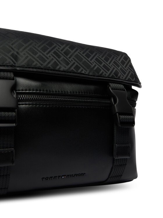Tommy Hilfiger Crossover torbica Tommy Hilfiger Th Nylon Jacquard Satchel AM0AM14404 Crna