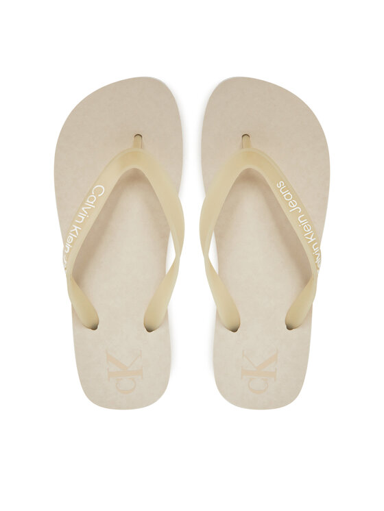 Calvin Klein Jeans Šlepetės per pirštą Calvin Klein Jeans Beach Sandal Flatform Tpu YW0YW01830 Écru