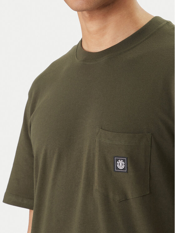 Element Element Camiseta Icon Label Pocket ELYKT00198 Verde Regular Fit
