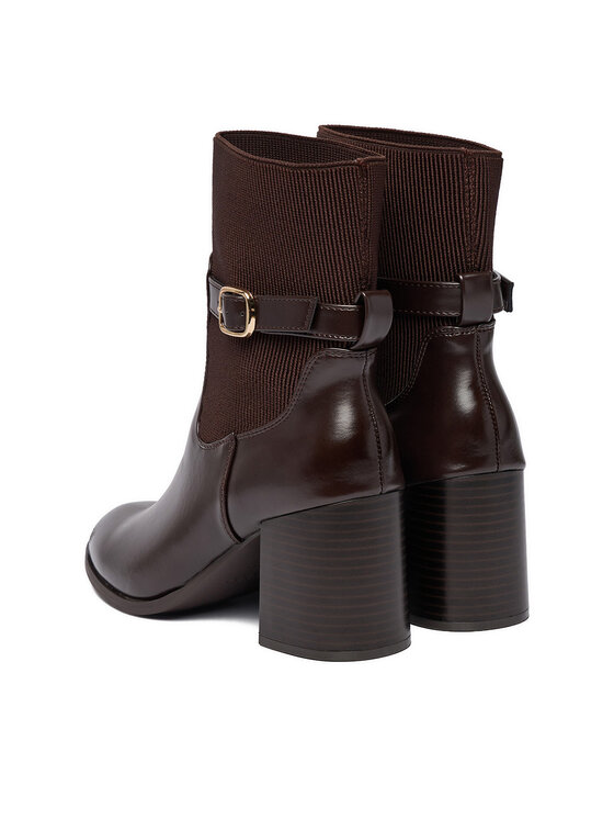 JENNY Botki JENNY CEO-HY25107-2 Brązowy ciemny