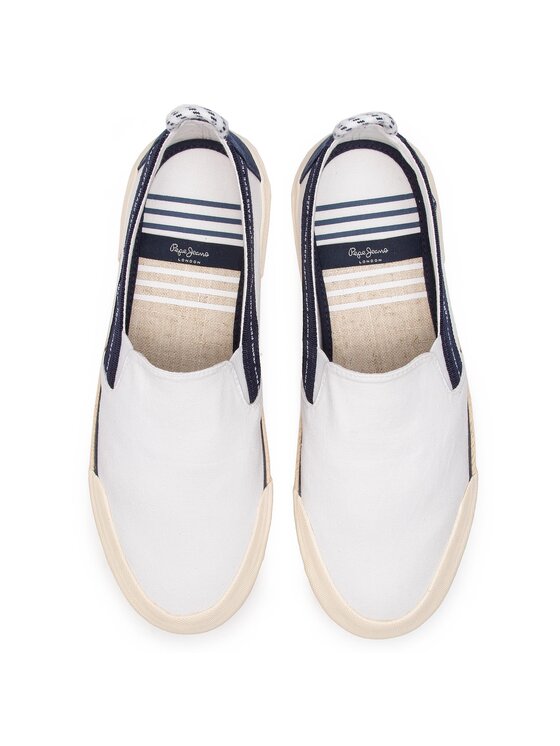 Pepe Jeans Espadrilės Pepe Jeans Cruise Slip On Men PMS10277 Balta