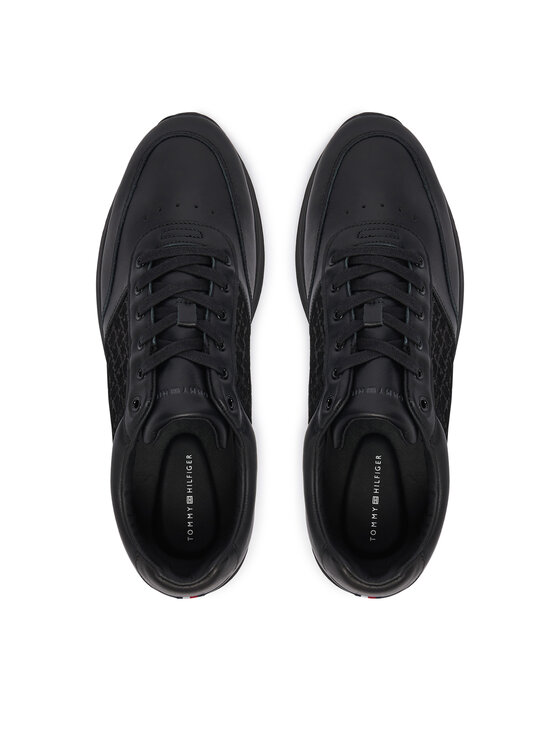 Tommy Hilfiger Sportcipők Tommy Hilfiger Elevated Th Mono Mix Runner FM0FM06015 Fekete
