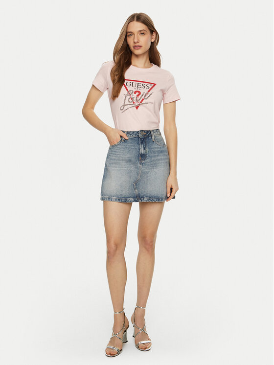 Guess Guess Футболка W5RI10 I3Z14 Рожевий Regular Fit