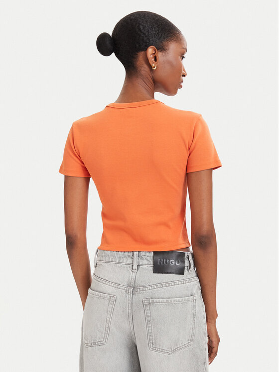 HUGO HUGO Camiseta Delanor 50512000 Naranja Slim Fit