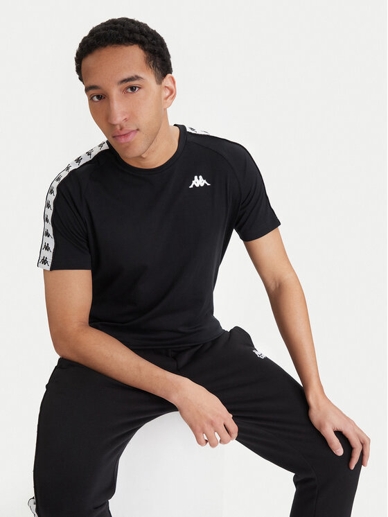 Kappa Kappa Camiseta Banda Coen 303UV10 Negro Slim Fit