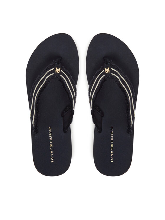 Japonki Tommy Hilfiger TH Webbing Beach Sandal FW0FW08739 Granatowy