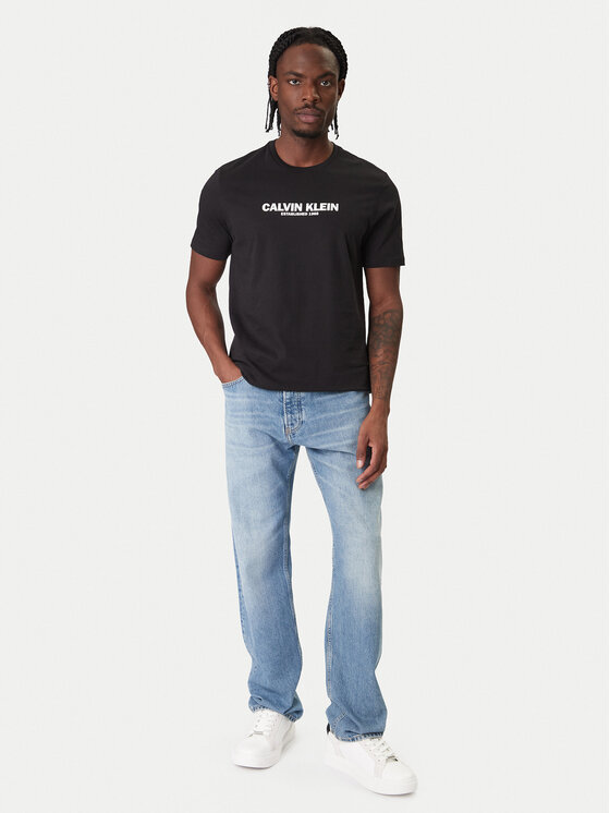 Calvin Klein Calvin Klein Camiseta 30s Graphic LV04RE820G Negro Regular Fit