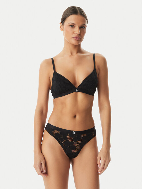 HUGO HUGO Bralette Bloom 50561590 Negro