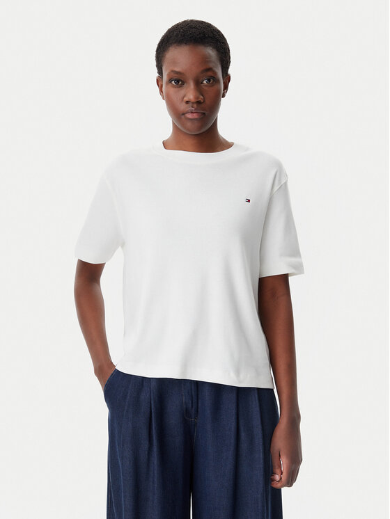 Tommy Hilfiger Tommy Hilfiger Marškinėliai Modern Cody WW0WW46158 Écru Relaxed Fit
