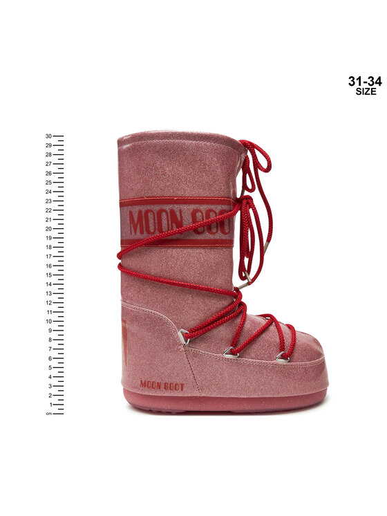 Moon Boot Μπότες Χιονιού Moon Boot Icon Junior Glitter 80D3400290 Ροζ