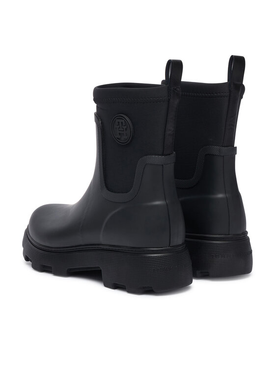Tommy Hilfiger Γαλότσες Tommy Hilfiger Th Stamp Warm Ankle Rain Boot FW0FW09544 Μαύρο