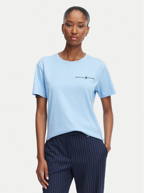 Beverly Hills Polo Club Beverly Hills Polo Club Camiseta P-SS26W-TS085 Azul claro Regular Fit