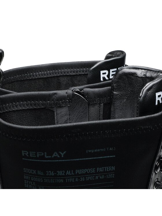 REPLAY Kozačky Replay Any Combat GWL72 .000.C0001T Černá