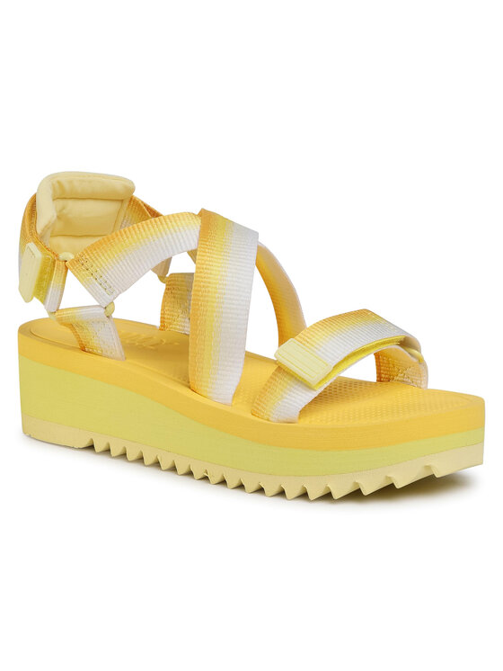 Tommy Jeans Sandale Tommy Jeans Degrade Tape Flatform Sandal EN0EN00928 Galben