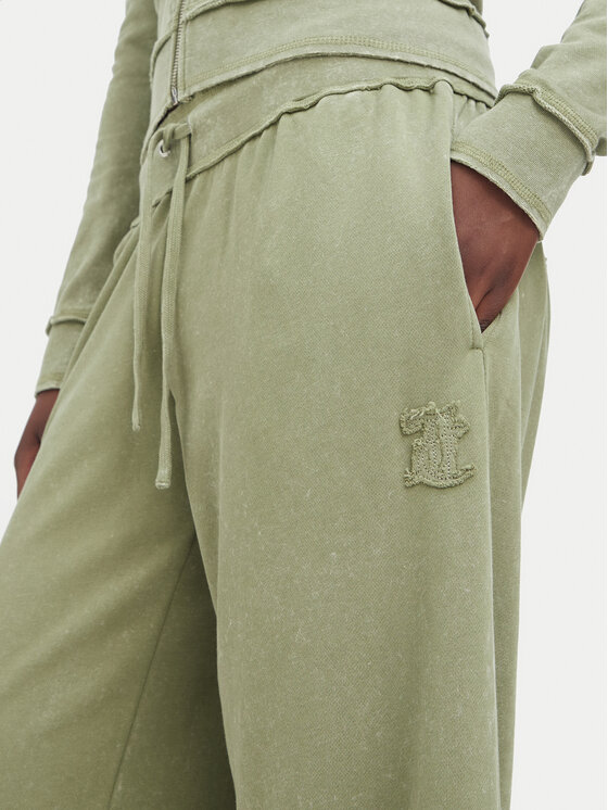 Juicy Couture Juicy Couture Donji dio trenerke JCWBJ226321 Kaki Relaxed Fit
