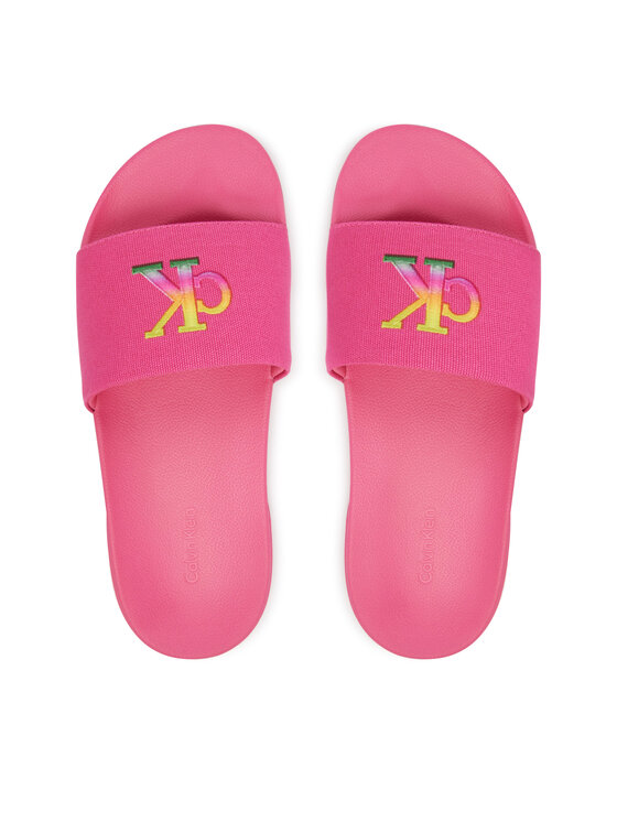 Calvin Klein Šľapky Calvin Klein Essential Slide Pride Cv Wn HW0HW03297 Ružová