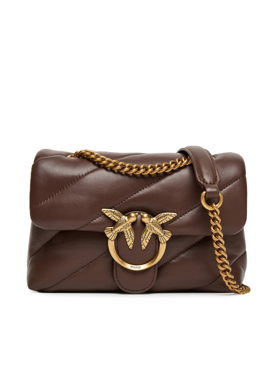PINKO Kabelka PINKO Love Puff Mini CL PE 25 PLTT 100039 A0F2 Hnedá