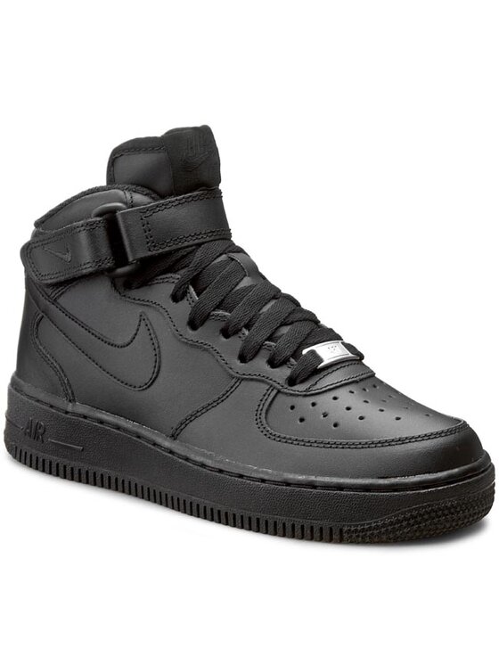 Nike Sneakersy Nike Air Force 1 Mid (GS) 314195 004 Czarny