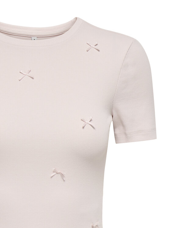 ONLY ONLY Camiseta Femke 15369336 Rosa claro Slim Fit