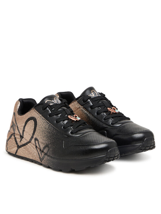 Skechers Snīkeri Skechers Jgoldcrown: Uno Lite - Heartdust Forever 310814L Melns