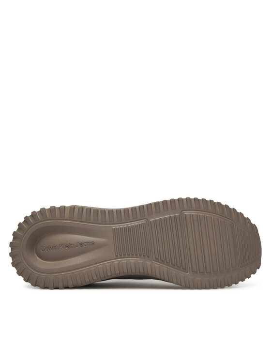 Calvin Klein Сникърси Calvin Klein Eva Runner Laceup Sock Mat Mix YM0YM01443 Кафяв