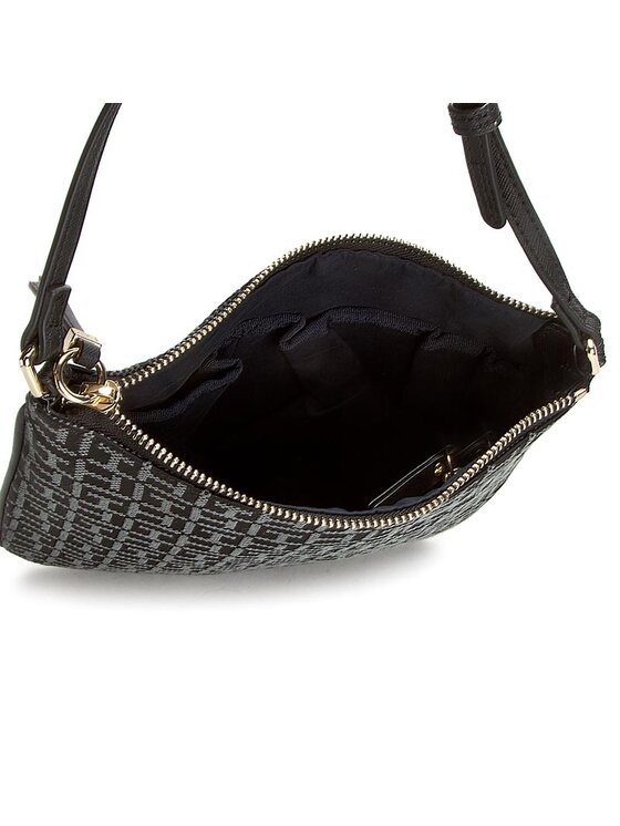 Tommy Hilfiger Geantă Tommy Hilfiger TH Essential Flat Crossover Jacquard AW0AW03088 Negru
