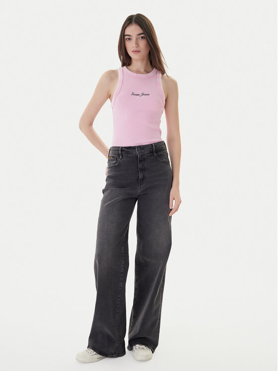 Guess Jeans Guess Jeans Топ W6RP23 KA0H1 Рожевий Classic Fit