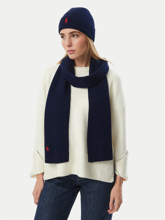Polo Ralph Lauren Zestaw szalik i czapka Polo Ralph Lauren 7,10951E+11 Granatowy