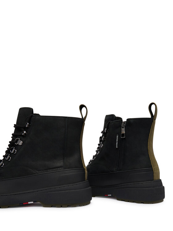 Tommy Hilfiger Trzewiki Tommy Hilfiger Outdoor Rubber Lth Boot Wpm FM0FM05957 Czarny