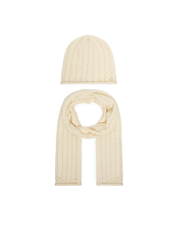 LAUREN RALPH LAUREN Set čiapka a šál LAUREN RALPH LAUREN 454P23528004 Krémová