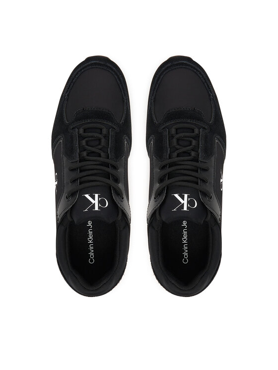 Calvin Klein Jeans Sneakersy Calvin Klein Jeans Runner Laceup Sock Mg Nylon Mix YW0YW01644 Černá
