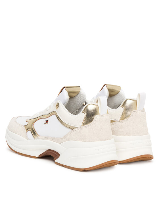 Tommy Hilfiger Tenisice Tommy Hilfiger Th Chunky Runner Metallic FW0FW09204 Écru