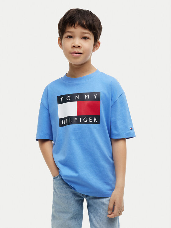 Tommy Hilfiger Tommy Hilfiger Camiseta Heritage KB0KB10340 Azul Regular Fit